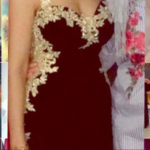 Black and gold dress